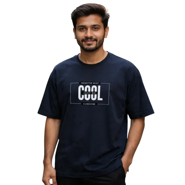 Navy_Blue_Cotton_Oversized_Cyberpunk_Skull_Graphic_T_Shirt_For_Men