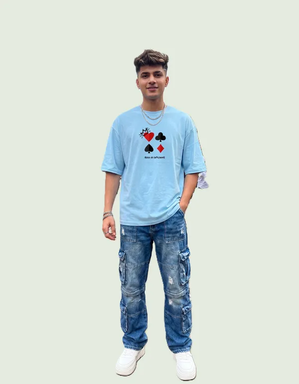Baby_Blue_Cotton_Oversized_Queen_Card_Graphic_T_Shirt_For_Men