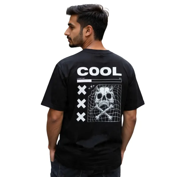 Black_Cotton_Oversized_Cyberpunk_Skull_Graphic_T_Shirt_For_Men