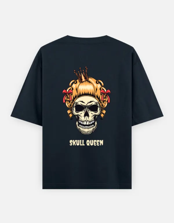 Navy_Blue_Cotton_Oversized_Skull_Queen_Graphic_T_Shirt_For_Women