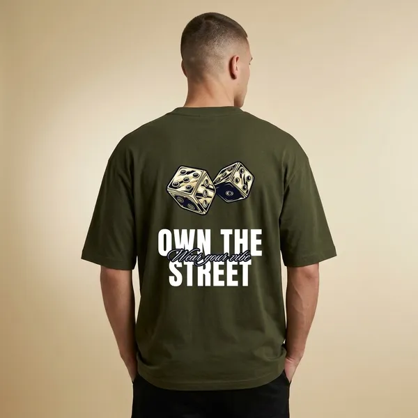 Olive_Green_Cotton_Oversized_Stay_Raw_Graphic_T_Shirt_For_Men