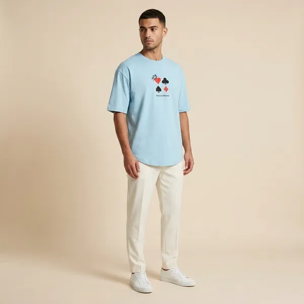 Baby_Blue_Cotton_Oversized_Queen_Card_Graphic_T_Shirt_For_Men