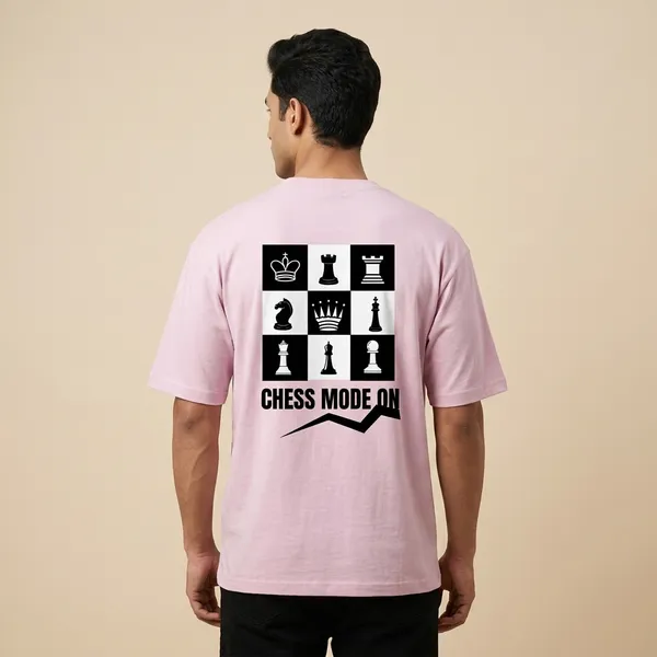 Light_Pink_Cotton_Oversized_Chess_King_Graphic_T_Shirt_For_Men
