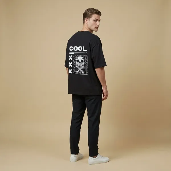 Black_Cotton_Oversized_Cyberpunk_Skull_Graphic_T_Shirt_For_Men