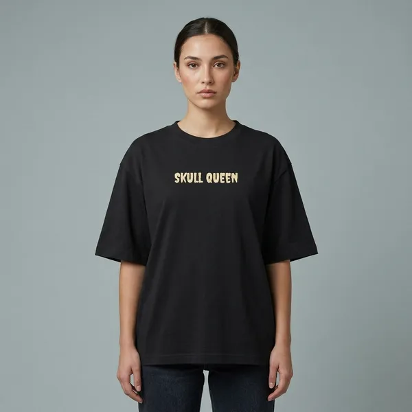Black_Cotton_Oversized_Skull_Queen_Graphic_T_Shirt_For_Women