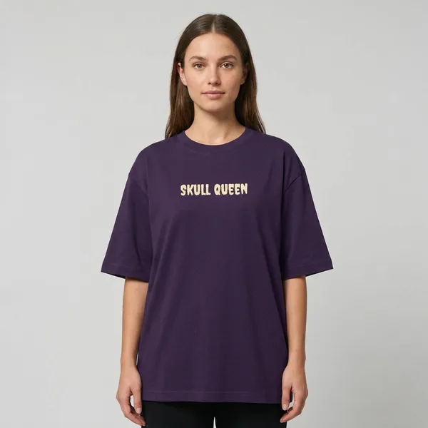 Purple_Cotton_Oversized_Skull_Queen_Graphic_T_Shirt_For_Women