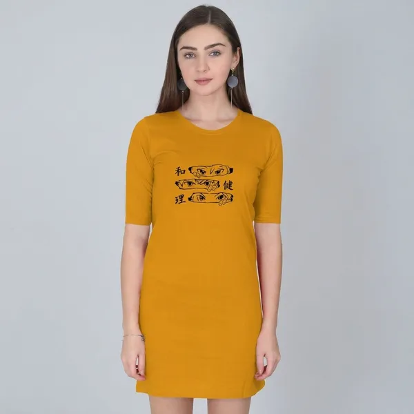 Golden_Yellow_Cotton_Relaxed_Fit_T_Shirt_Dress_For_Women