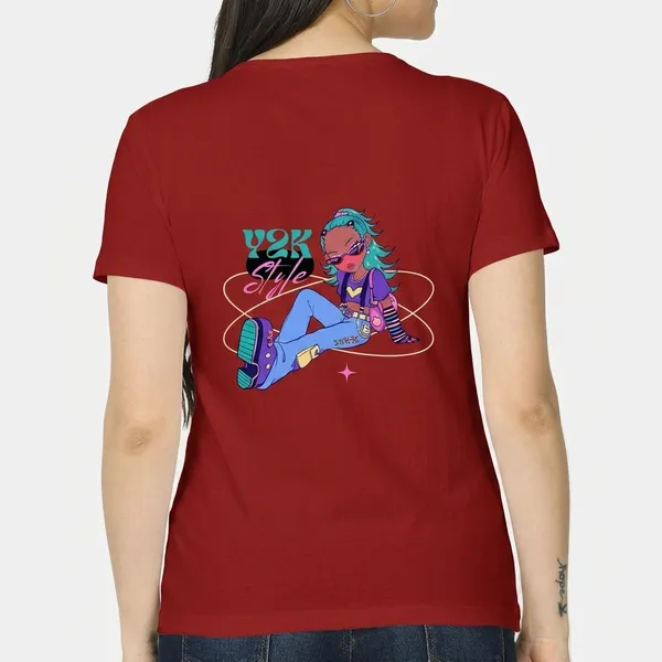 Red_Cotton_Regular_Fit_Y2K_Anime_Graphic_T_Shirt_For_Women
