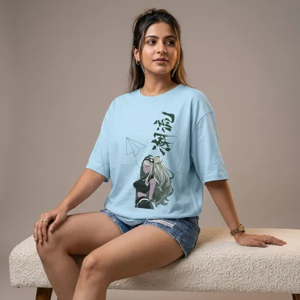 Baby_Blue_Cotton_Oversized_Anime_Graphic_T_Shirt_For_Women