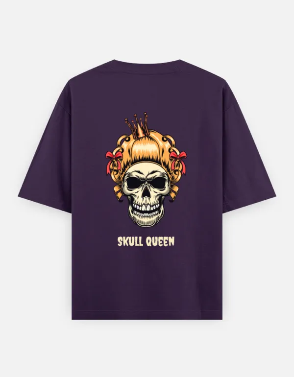 Purple_Cotton_Oversized_Skull_Queen_Graphic_T_Shirt_For_Women