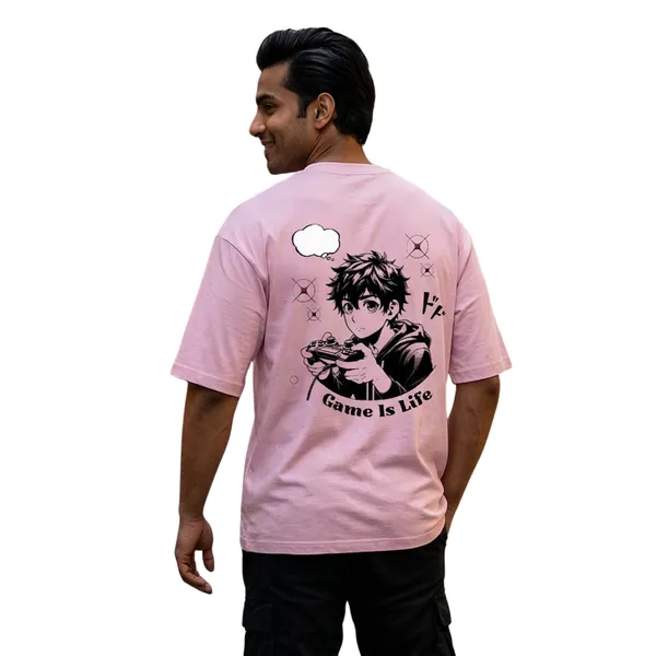Light_Pink_Cotton_Oversized_Manga_Character_Graphic_T_Shirt_For_Men