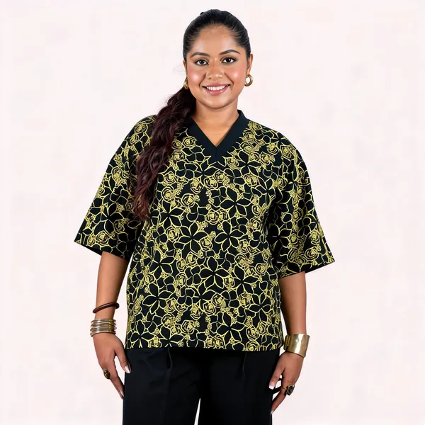 Noir_Bloom_Tee_For_Women