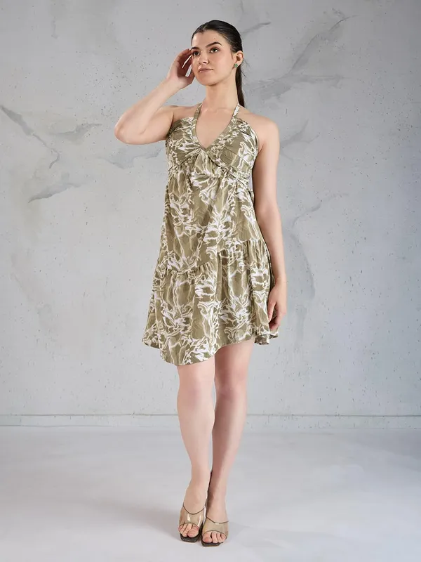 Women_Polyester_Fit_Flare_Midi_Dress