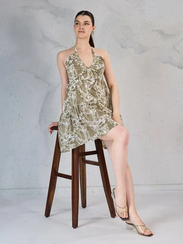 Women_Polyester_Fit_Flare_Midi_Dress