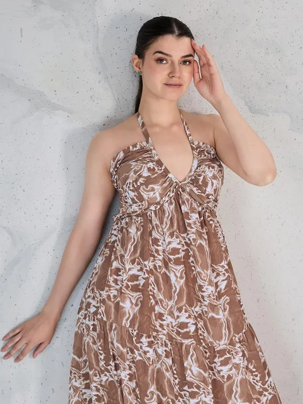Women_Polyester_Fit_Flare_Midi_Dress