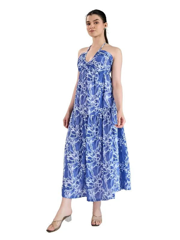 Women_Polyester_Fit_Flare_Midi_Dress