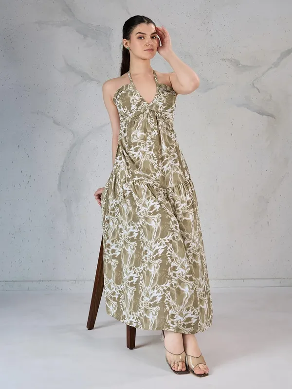 Women_Polyester_Fit_Flare_Midi_Dress