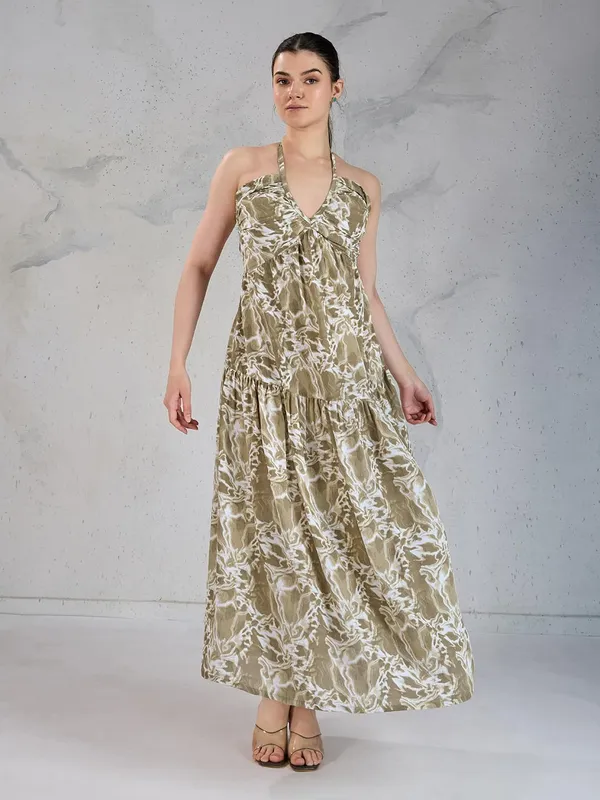 Women_Polyester_Fit_Flare_Midi_Dress