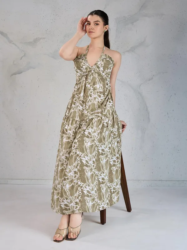 Women_Polyester_Fit_Flare_Midi_Dress