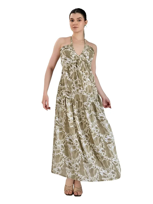 Women_Polyester_Fit_Flare_Midi_Dress