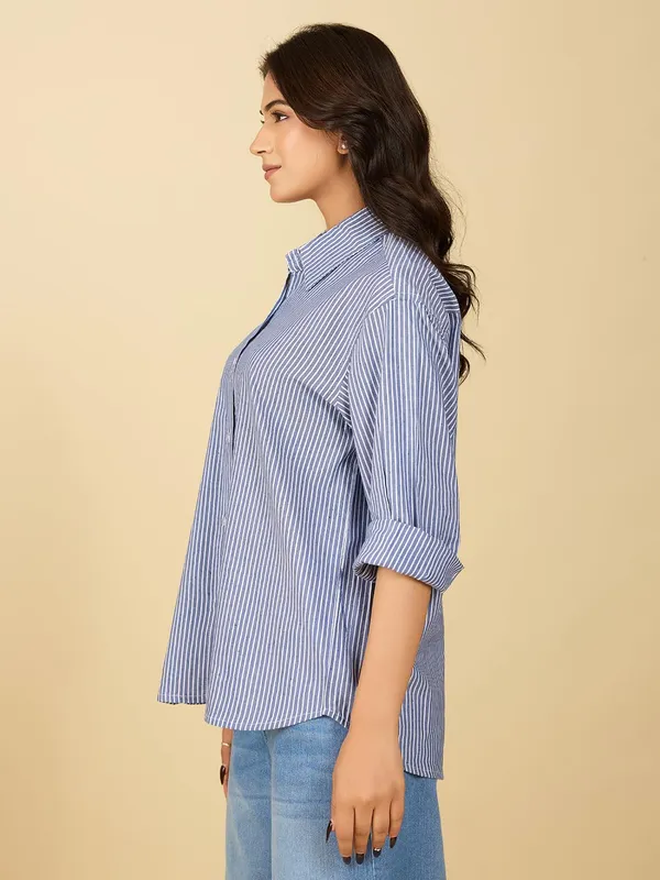 Womens_Cotton_Striped_Button_Down_Shirt
