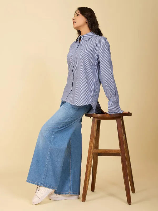 Womens_Cotton_Striped_Button_Down_Shirt
