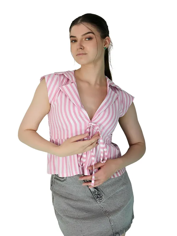 Womens_Cotton_Striped_Sleeveless_Top