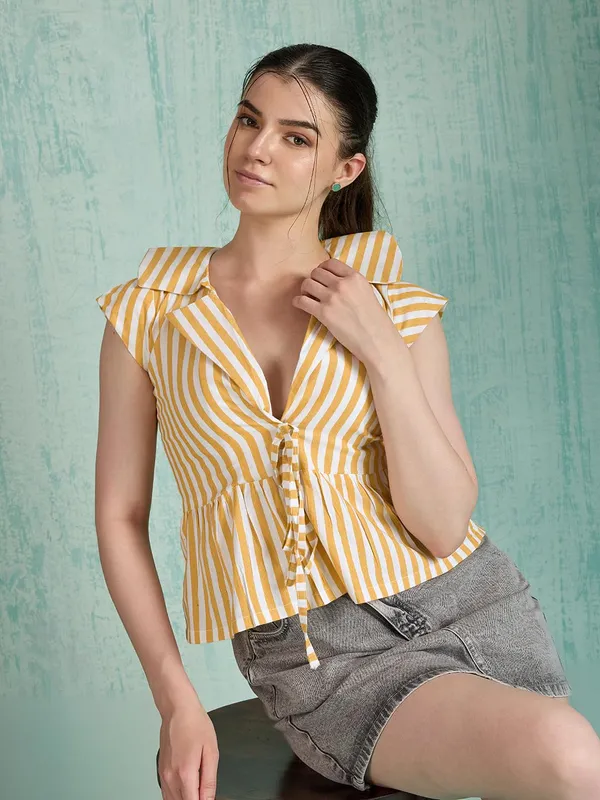 Womens_Cotton_Striped_Sleeveless_Top