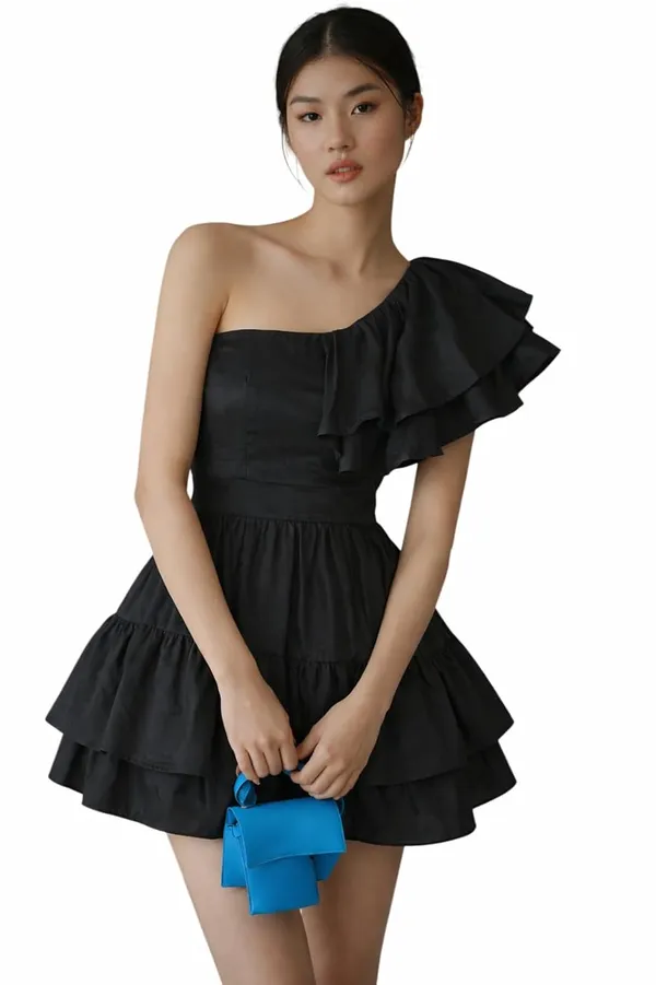Womens_One_Shoulder_Ruffle_Mini_Dress