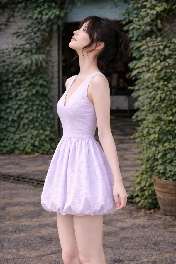 Womens_Cotton_Sleeveless_V_Neck_Fit_Flare_Dress