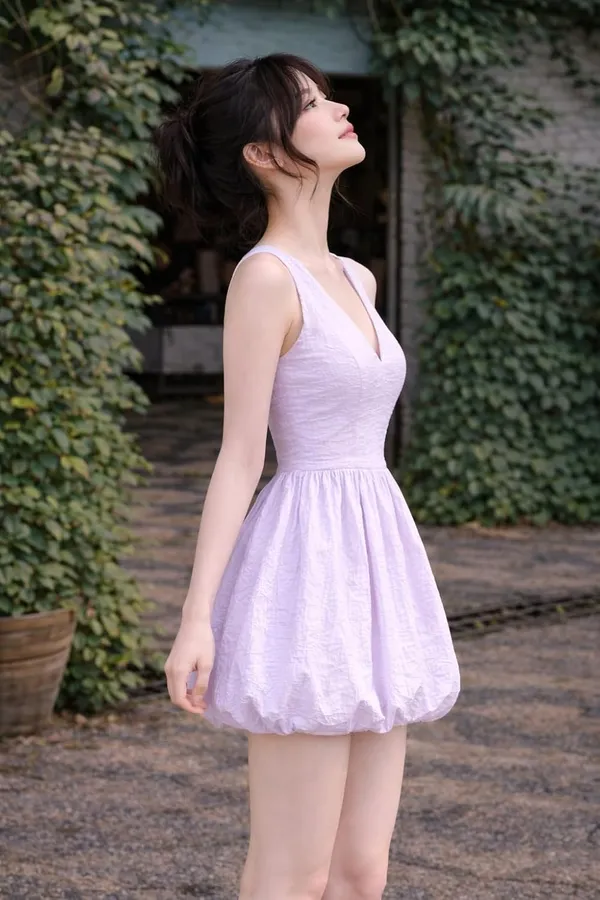 Womens_Cotton_Sleeveless_V_Neck_Fit_Flare_Dress