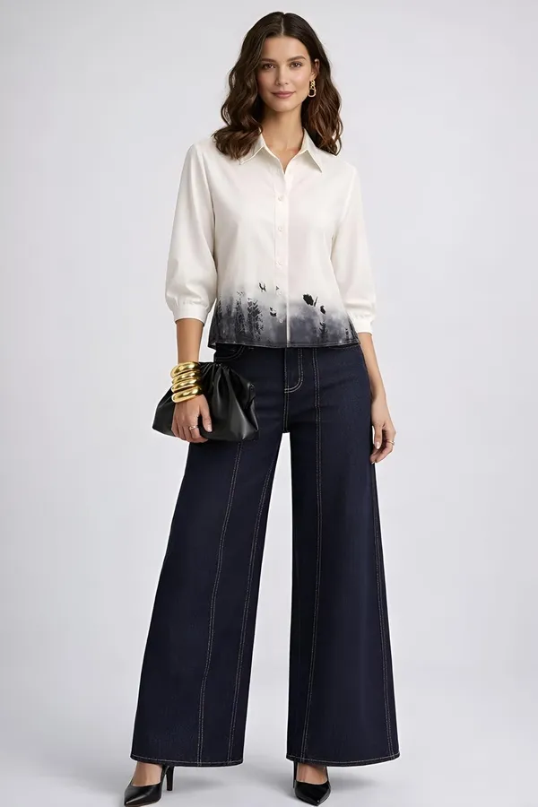 Womens_Printed_Button_Down_Shirt