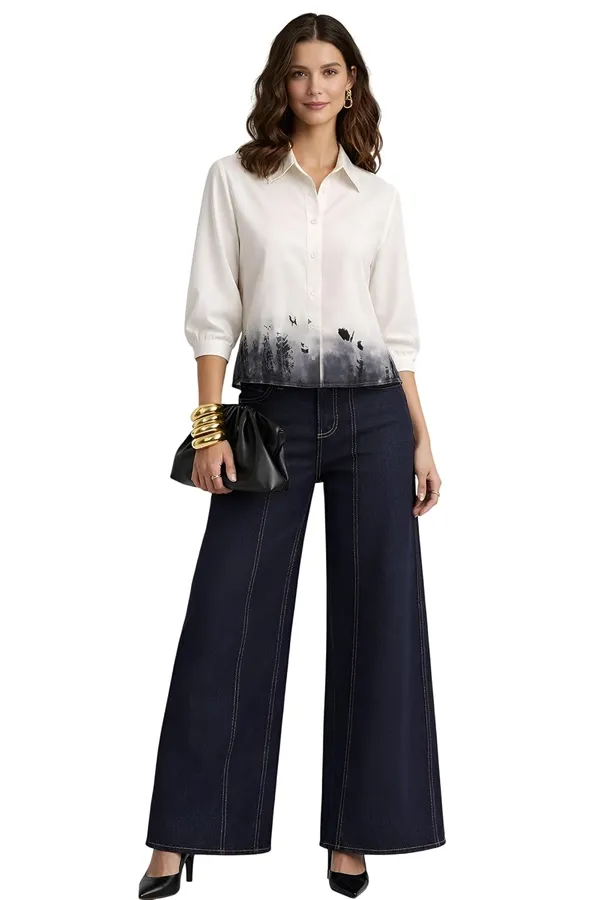 Womens_Printed_Button_Down_Shirt