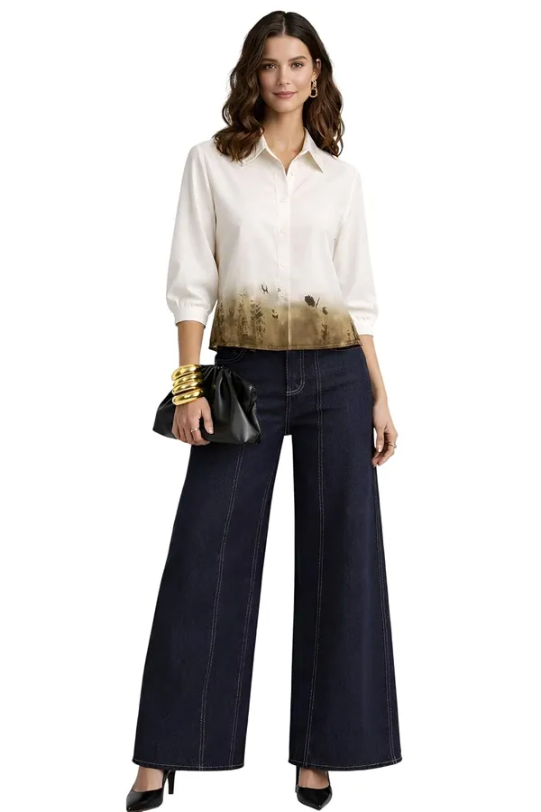 Womens_Printed_Button_Down_Shirt