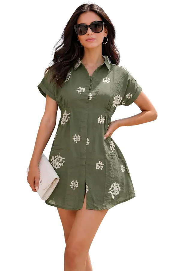 Womens_Printed_Mini_Dress_With_Button_Detail