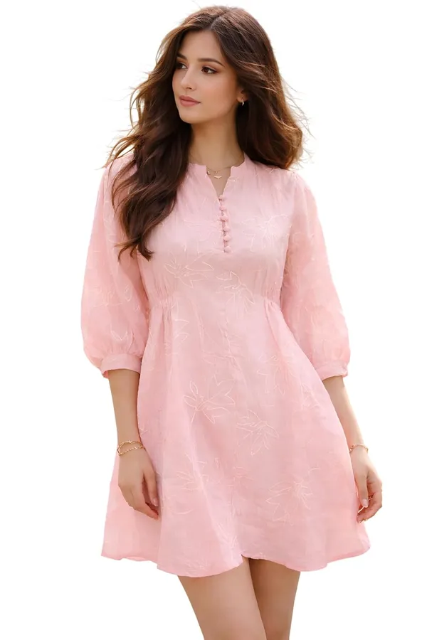 Womens_Floral_Textured_Mini_Dress