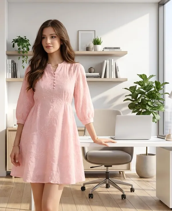 Womens_Floral_Textured_Mini_Dress