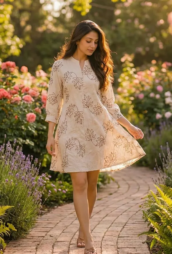 Womens_Floral_Textured_Mini_Dress