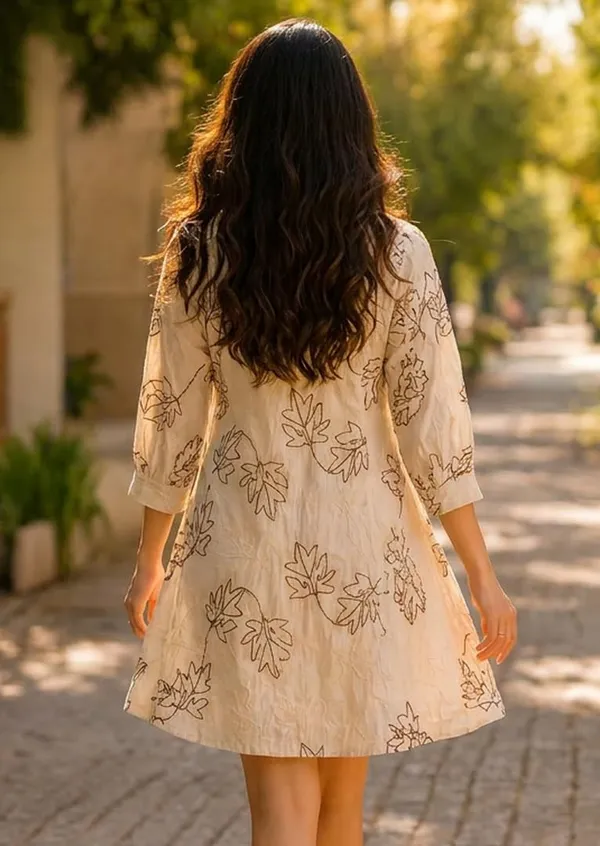 Womens_Floral_Textured_Mini_Dress