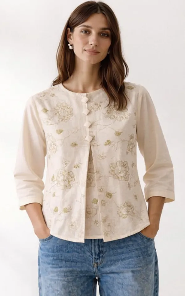 Womens_Floral_Printed_Layered_Top
