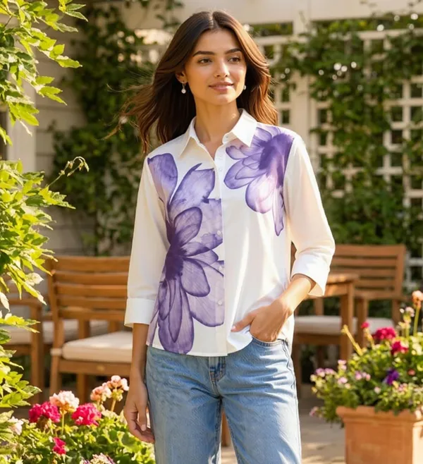 Womens_Floral_Printed_Button_Down_Shirt