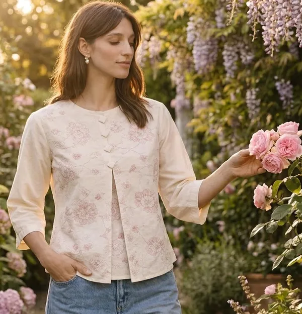 Womens_Floral_Printed_Layered_Top