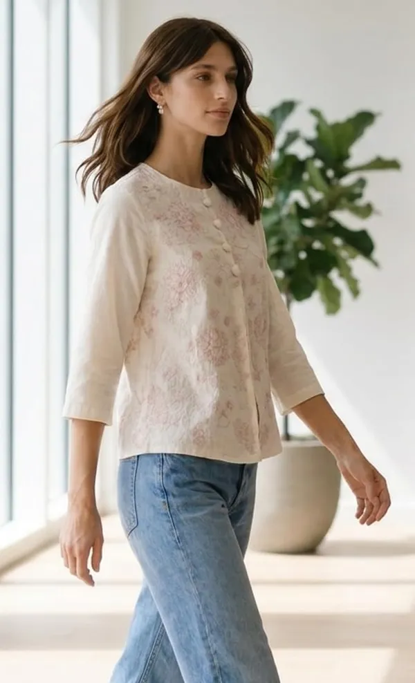 Womens_Floral_Printed_Layered_Top