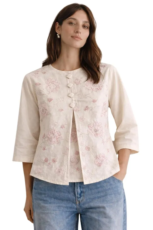 Womens_Floral_Printed_Layered_Top