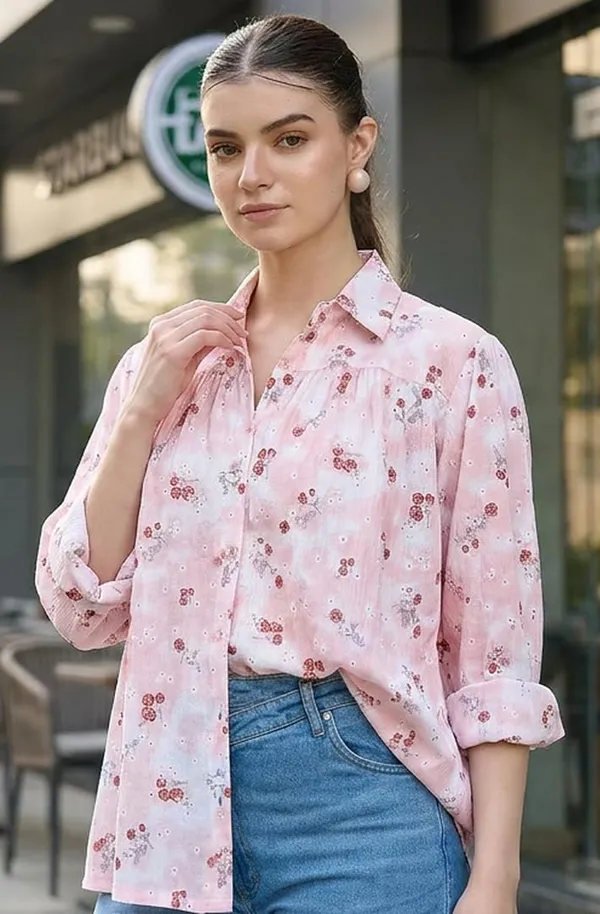 Womens_Floral_Printed_Button_Down_Shirt