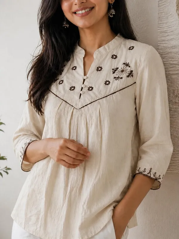 Women_Cotton_Blend_Kurti_Top