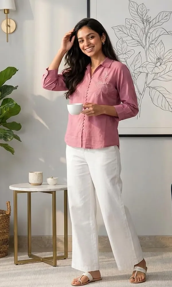 Womens_Embroidered_Cotton_Blend_Button_Down_Shirt