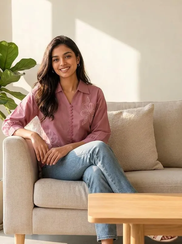 Womens_Embroidered_Cotton_Blend_Button_Down_Shirt