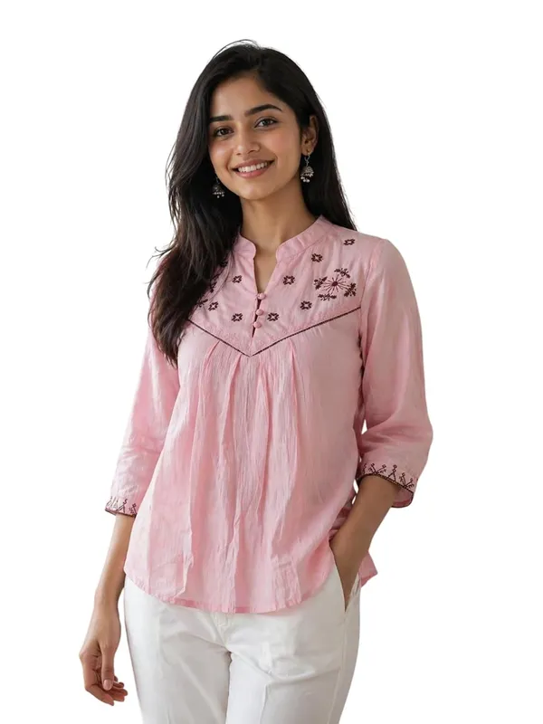 Womens_Embroidered_Cotton_Blend_Kurti_Top
