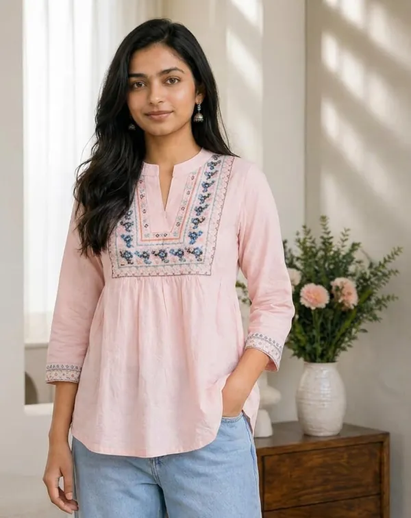 Women_Cotton_Blend_Kurti_Top
